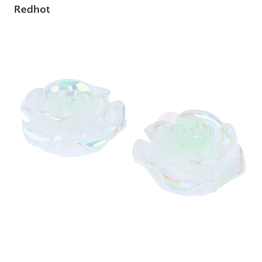 &lt; Redhot &gt; Bộ 2 Mô Hình Xe Hơi Hoa Hồng Dạ Quang Mini Bằng Nhựa Resin Trang Trí Nhà Cửa Sân Vườn DIY