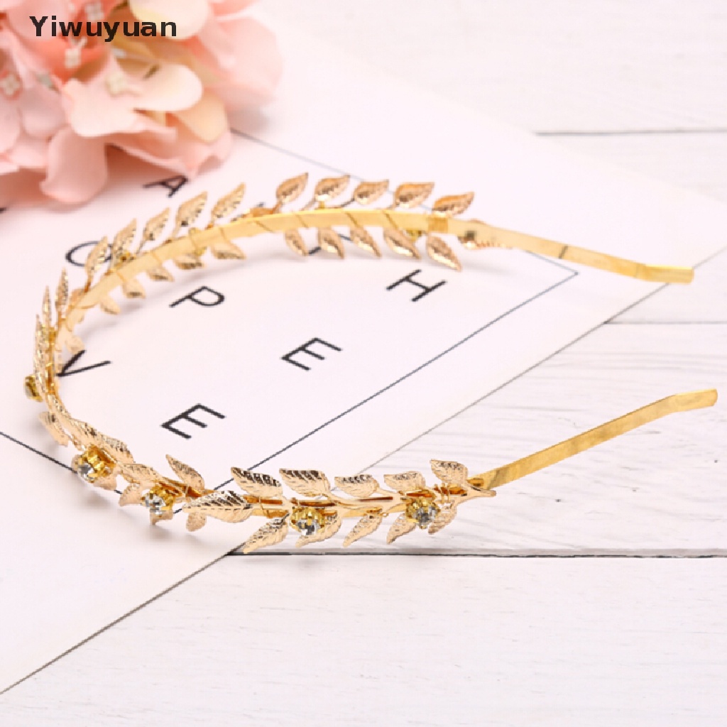 < Yiwuyuan > Băng Đô Cài Tóc Hình Lá Phụ Kiện Cho Cô Dâu Trong Ngày Cưới Giảm Giá