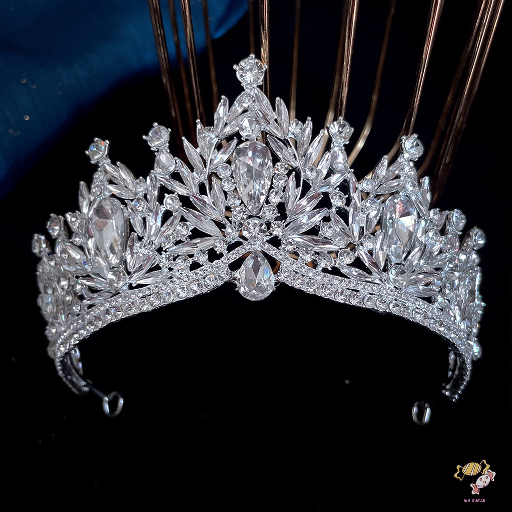 YADORNOS Cài Tóc Hình Vương Miện Đính Pha Lê Sang Trọng