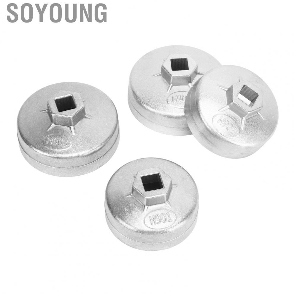 Soyoung Oil Filter Removal Tool  4Pcs Wrench Aluminum Alloy Heavy Duty Rugged Construction Durable for A8
