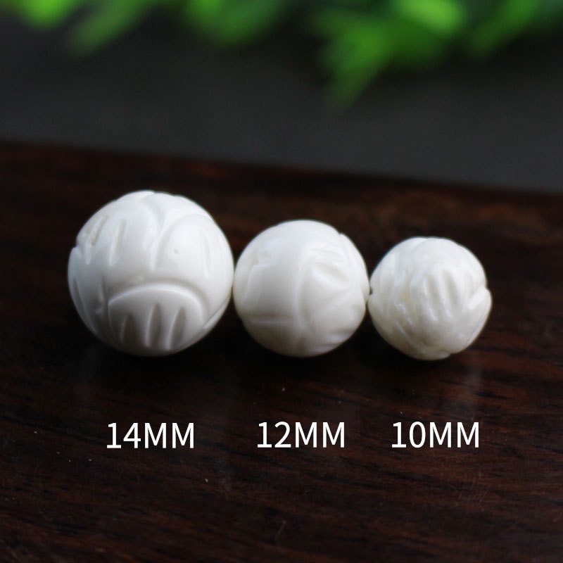 Chuỗi Hạt Pha Lê Hình Vỏ Sò / Hoa Sen Màu Trắng Dùng Làm Trang Sức DIY