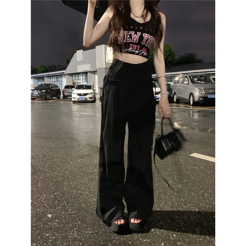 Quần Dài Ống Rộng Phong Cách Mỹ Thời Trang Mùa Hè Cho Nữ