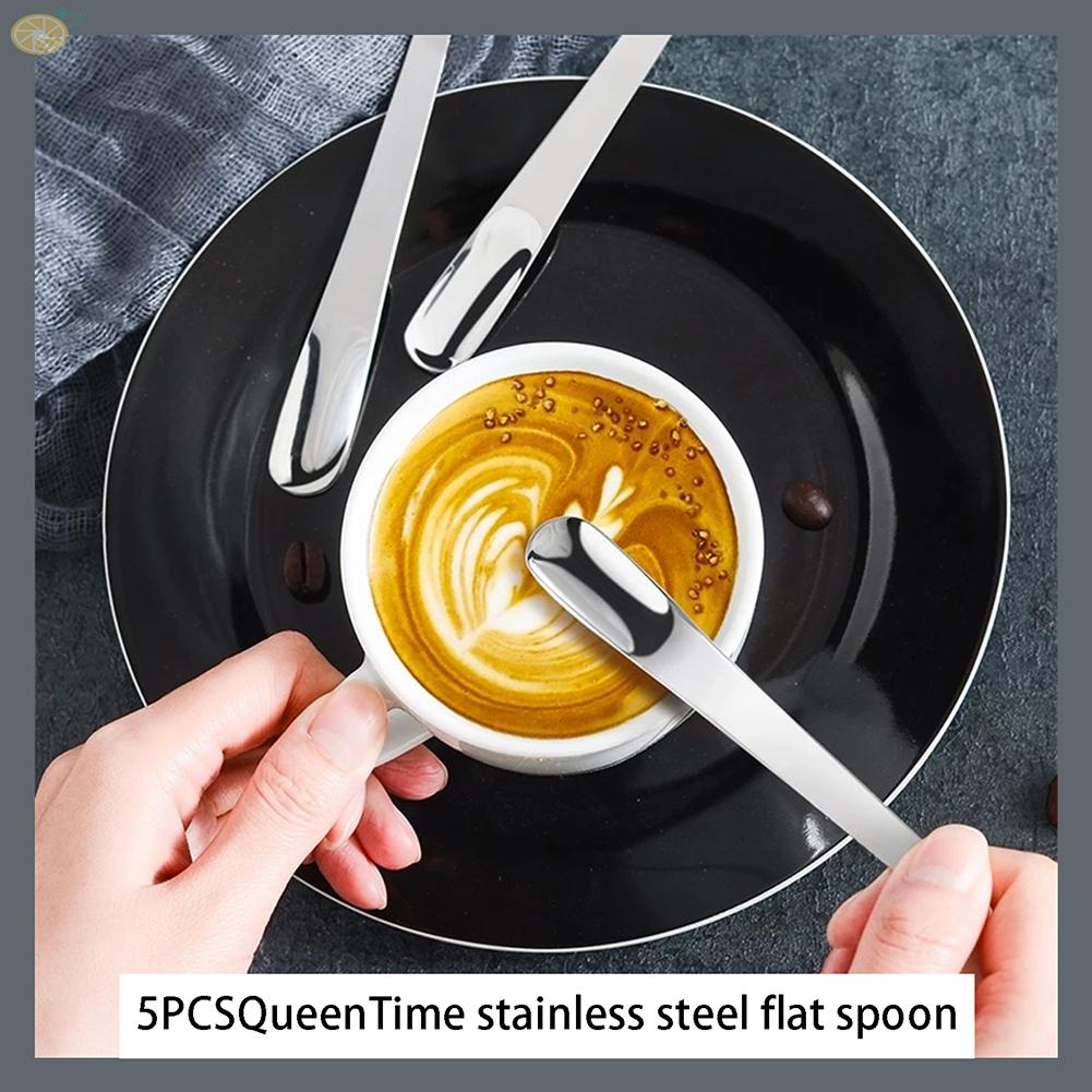 【VARSTR】Creative Tableware Flat Spoons Mix Spoons Stainless Steel Anti-corrosion
