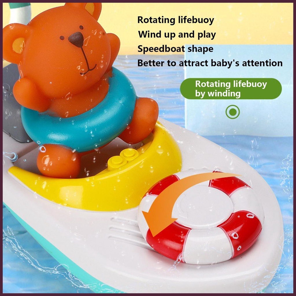 Đồ Chơi Lên Dây Cót Hình Gấu Dễ Thương Cho Bé Chơi Khi Tắm