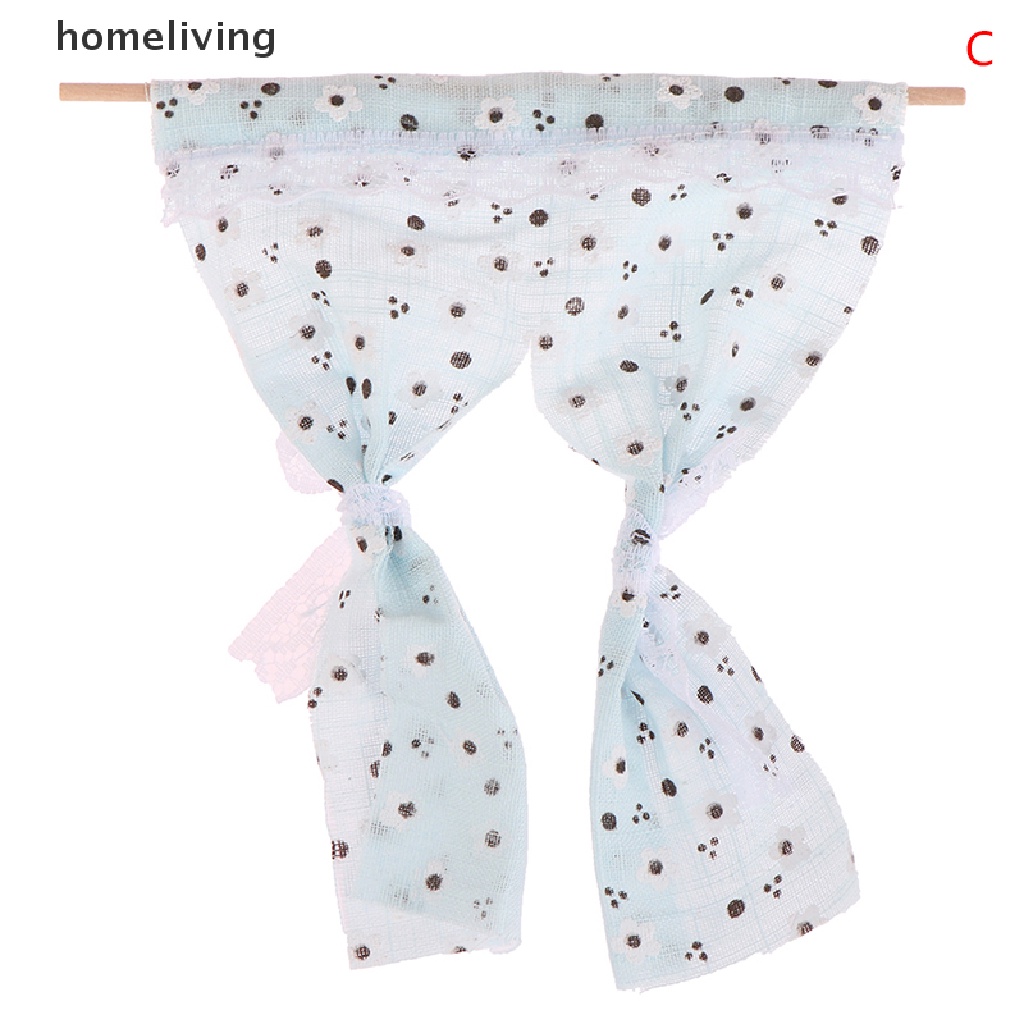 1 Rèm Cửa Ren Hoa Cúc Xinh Xắn Cho Nhà Búp Bê Tỉ Lệ 1: 12