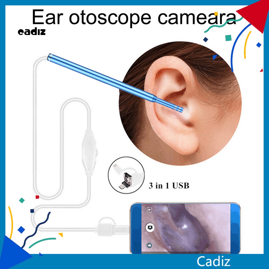 1 Bộ Dụng Cụ Vệ Sinh Tai Chống Thấm Nước IP67 USB 3 Trong 1 Đường Kính 5.5mm Tiện Dụng