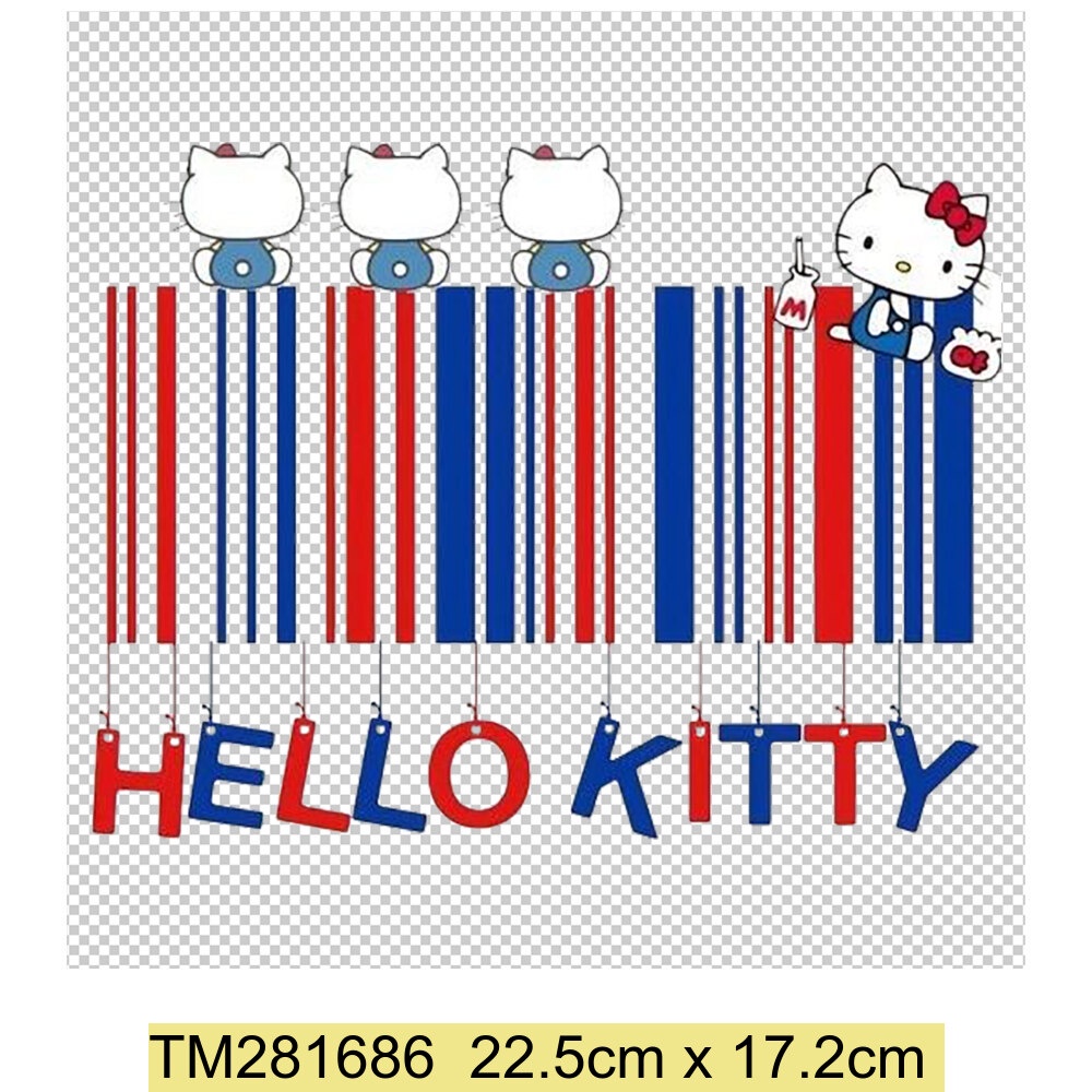 Sticker Ủi Thêu Hình Mèo kitty Dễ Thương