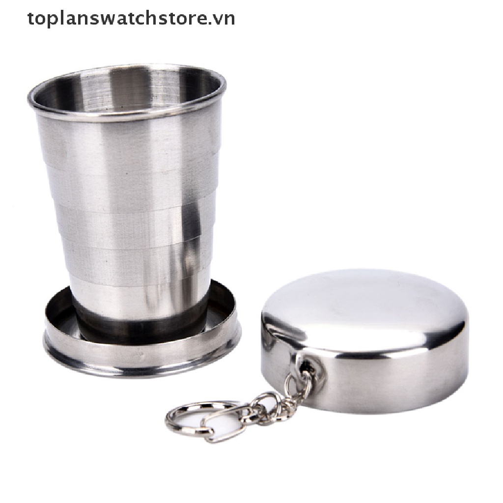 Cốc Mini Bằng Thép Không Gỉ Có Thể Gấp Gọn Tiện Dụng Mang Theo Du Lịch