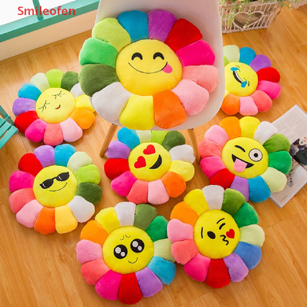 [Smileofen] Gối Nhồi Bông Hoa Hướng Dương Mềm Mại Trang Trí Sofa Nhà Cửa Mới