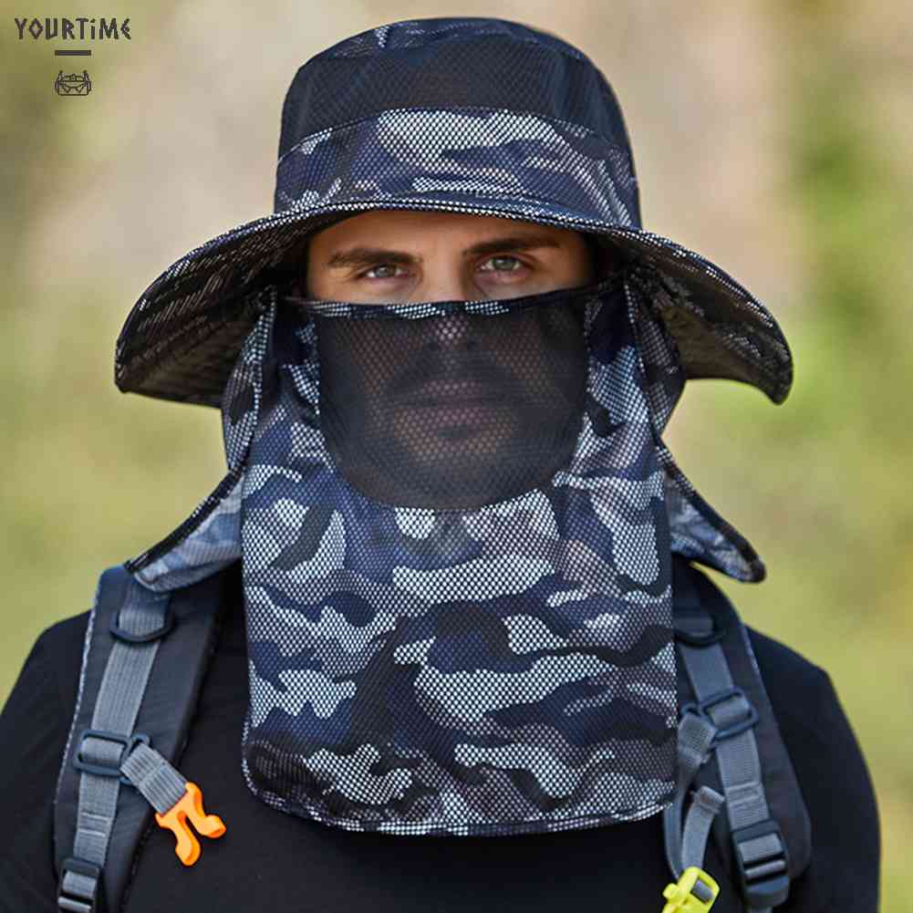 Mũ Polyester Chống Tia UV Bảo Vệ Khuôn Mặt Có Thể Điều Chỉnh Dành Cho Làm Vườn