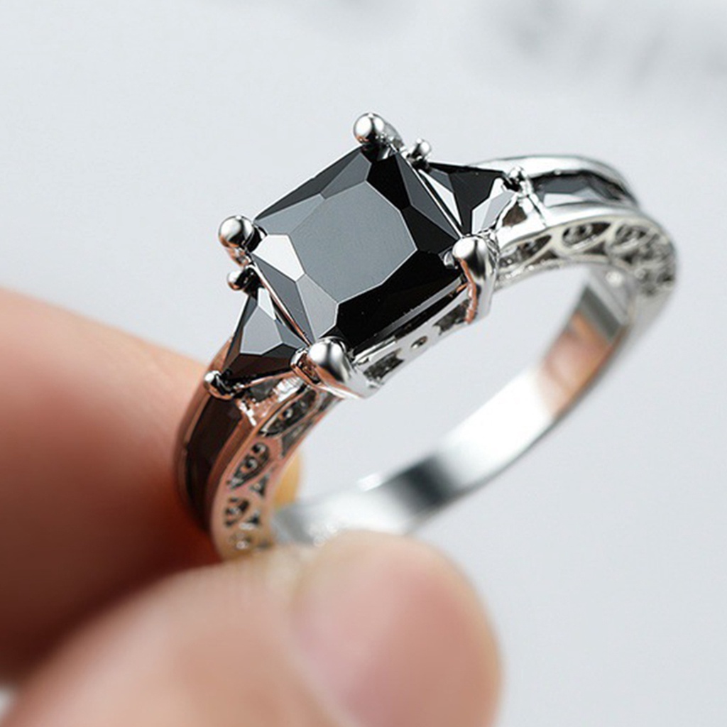Nhẫn Nữ Đính Đá Zircon Phong Cách Âu Mỹ Cổ Điển