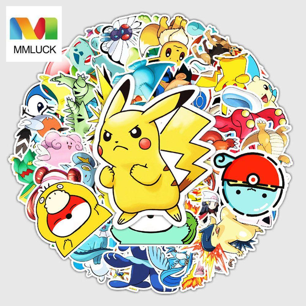 Miếng Dán Hình Pokemon Mini Trang Trí Đa Ứng Dụng