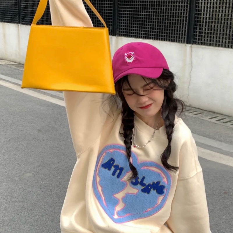 SUNNYCOLOR  mũ mũ lưỡi trai nữ Nguyên tố gấu dâu tây Có vẻ như khuôn mặt nhỏ  Độc đáo Thời trang Thanh lịch Chất lượng cao A21O01K 36Z230909