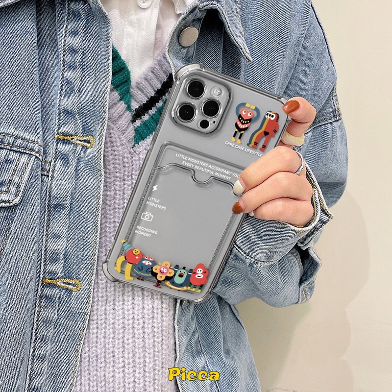 Ốp Điện Thoại Hình Quái Vật Dễ Thương Cho IPhone 11 14 12 13 Pro Max 7plus X XR XS Max 6 6s 7 8 Plus SE 2020