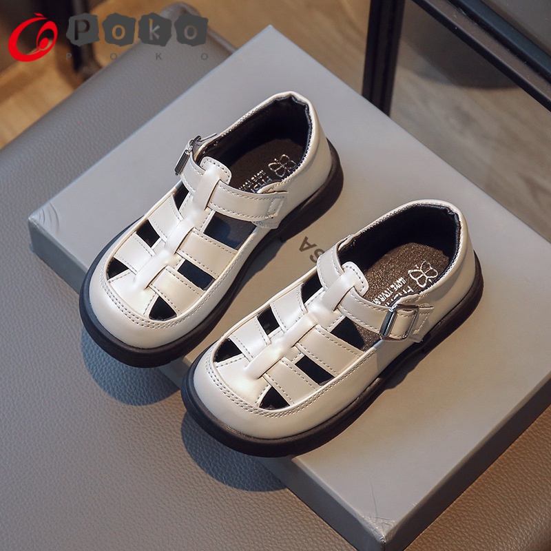 Giày Sandal Đế Bằng Hở Ngón Phong Cách La Mã Thời Trang Mùa Hè 2023 Mới Cho Bé Trai Gái