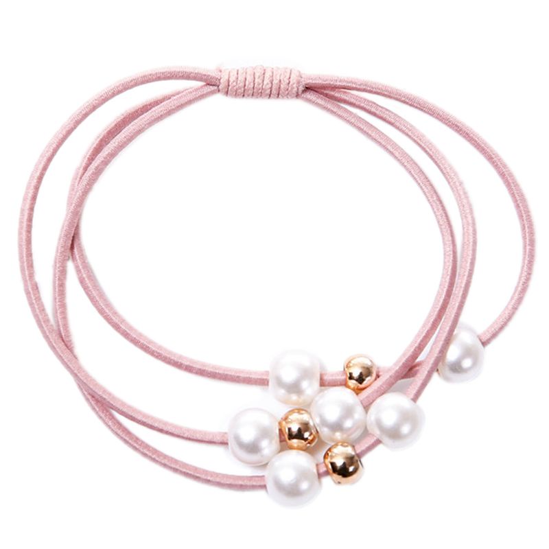 Dây Cột Tóc Co Giãn Đính Hạt Ngọc Trai Giả Thanh Lịch Cho Nữ