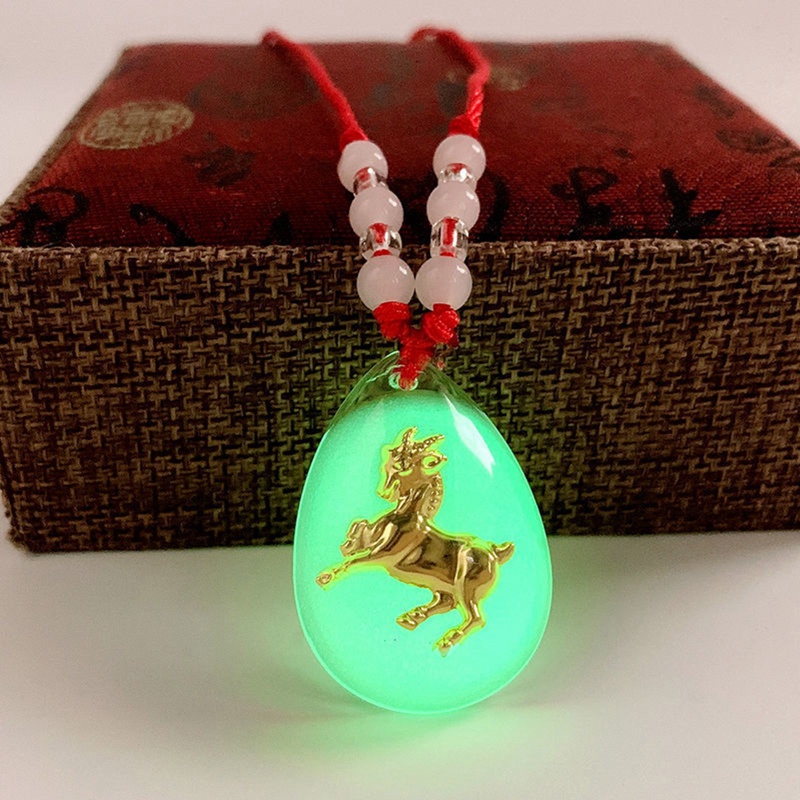 Vòng cổ Mặt Đá Pha Lê Đỏ Hình 12 Cung Hoàng Đạo