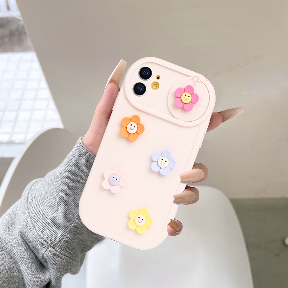 Ốp Điện Thoại Silicon Dẻo Hình Hoa 3D Cho iPhone 11 12 13 14 Pro MAX Plus X XR XS MAX 7 8 Plus SE 2020 11Pro 12pro