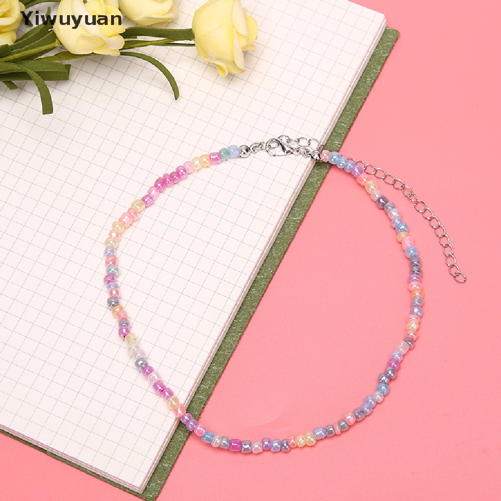&lt; Yiwuyuan &gt; Vòng Cổ Choker Chuỗi Hạt Nhiều Màu Sắc Thời Trang Boho Làm Quà Tặng Cho Nữ Đa