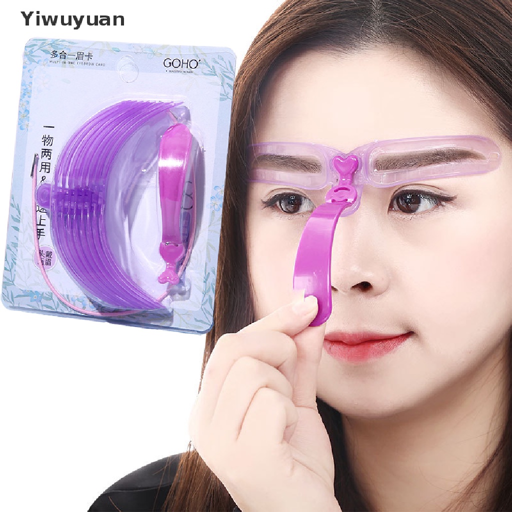 < Yiwuyuan > Khuôn Định Hình Lông Mày 8 Kiểu Dáng Có Thể Tái Sử Dụng Để Trang Điểm