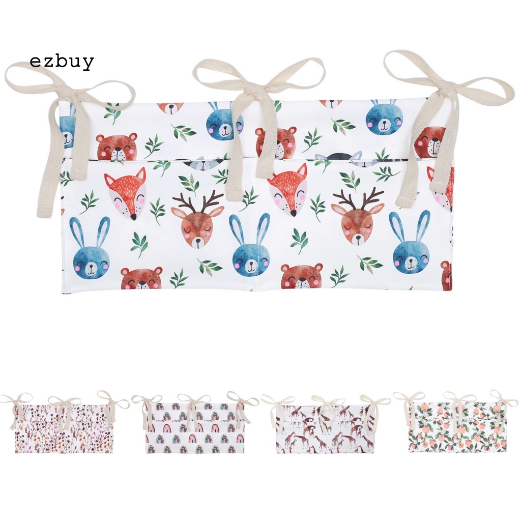 Túi Đựng Đồ Treo Giường Em Bé Bằng Polyester Chống Mòn In Hoạt Hình Dễ Tháo Rời