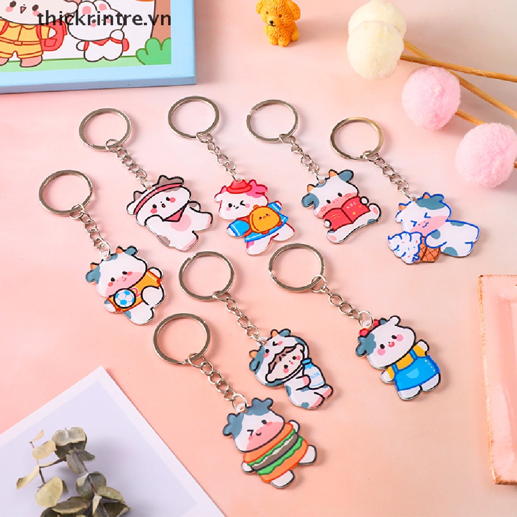 Móc Chìa Khóa Bằng Acrylic In Họa Tiết Hoạt Hình Dễ Thương