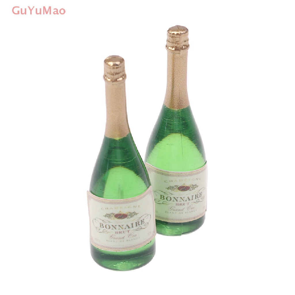 Set 2 Chai Rượu Sâm Panh Mini Tỉ Lệ 1 / 12 Dùng Để Trang Trí Nhà Búp Bê