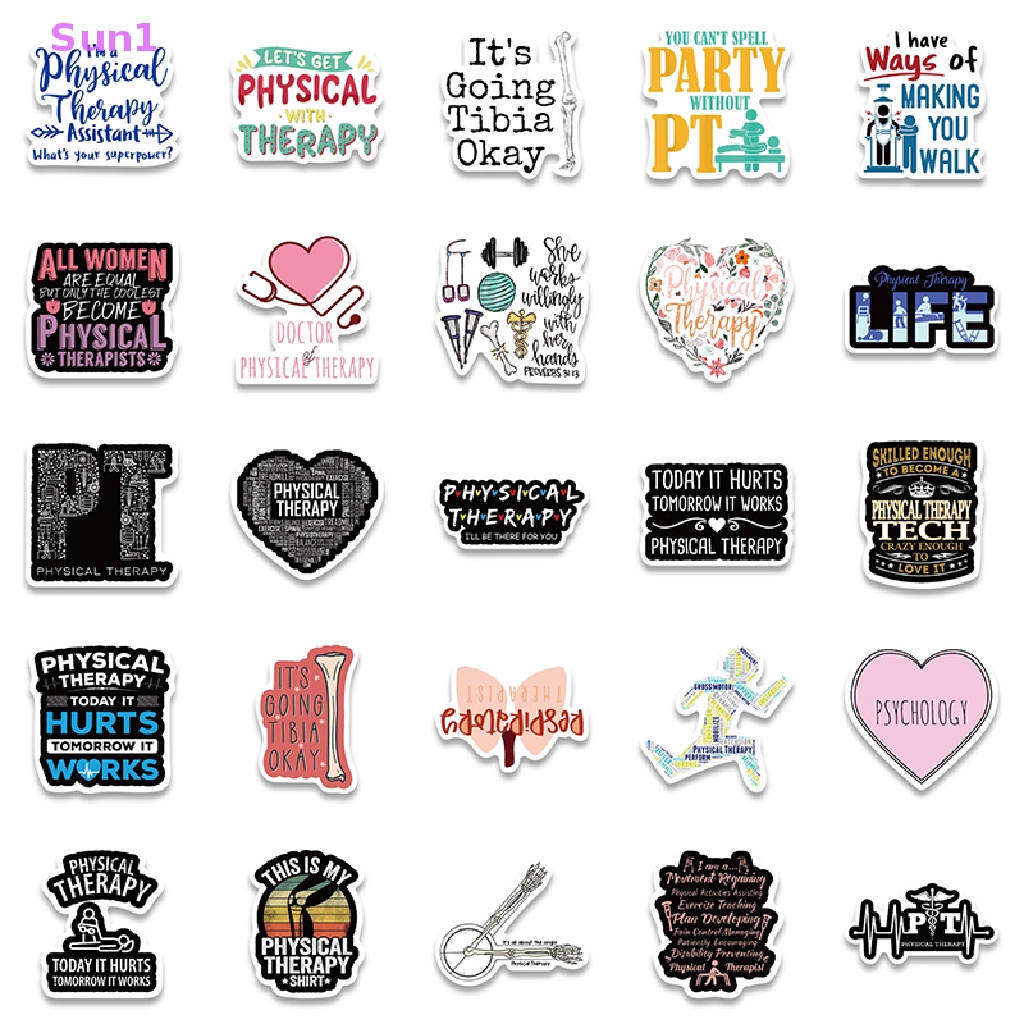 Set 50 Miếng Dán Chống Nước Trang Trí Sổ Tay DIY