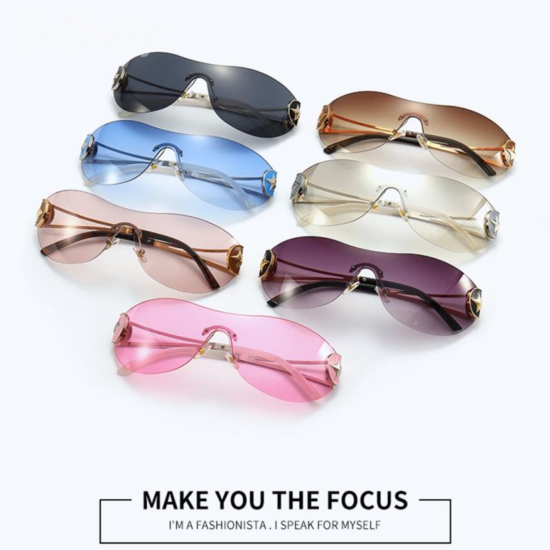 Kính Râm Y2K Chống Tia UV Không Viền Thời Trang Dành Cho Nam Và Nữ dreamdiary