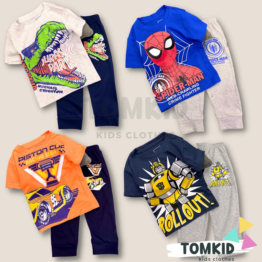 Đồ bộ cho bé trai, bộ tay ngắn quần dài cho bé  chất cotton cotton xuất khẩu 4 chiều 10-42kg TomKids