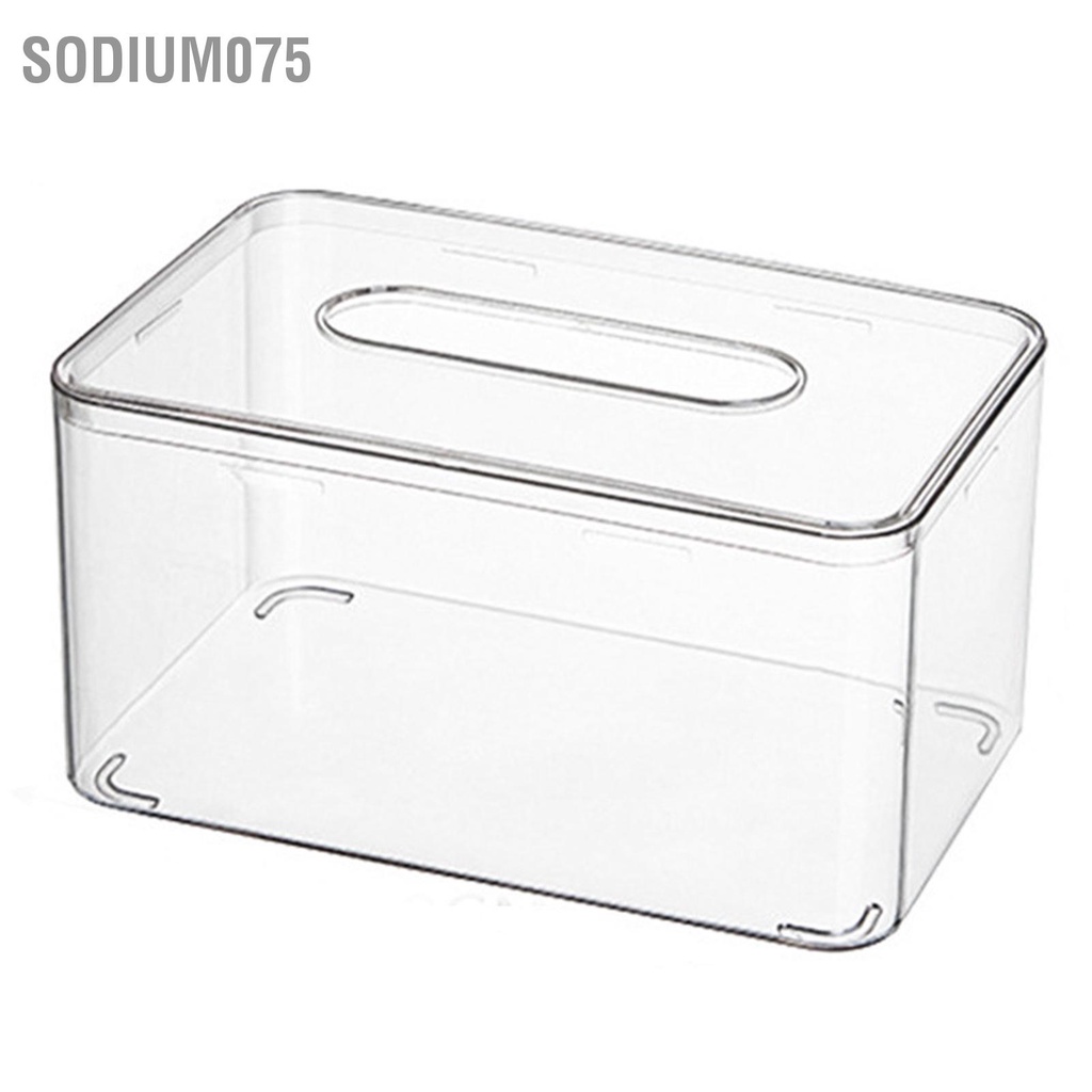 Sodium075 Hộp đựng khăn giấy tự làm Mở hộp ăn trong suốt mở rộng với vải cho nhà hàng văn phòng