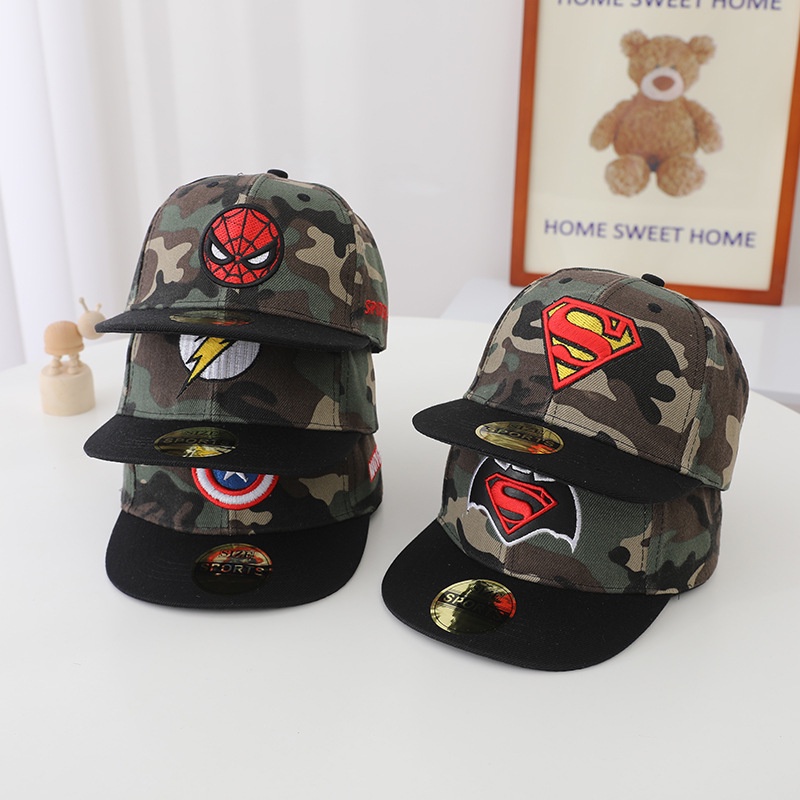 Kira Mũ Lưỡi Trai Chống Nắng Chống Gió In Hình Người Nhện / Người Dơi Mỹ Dễ Thương Cho Bé