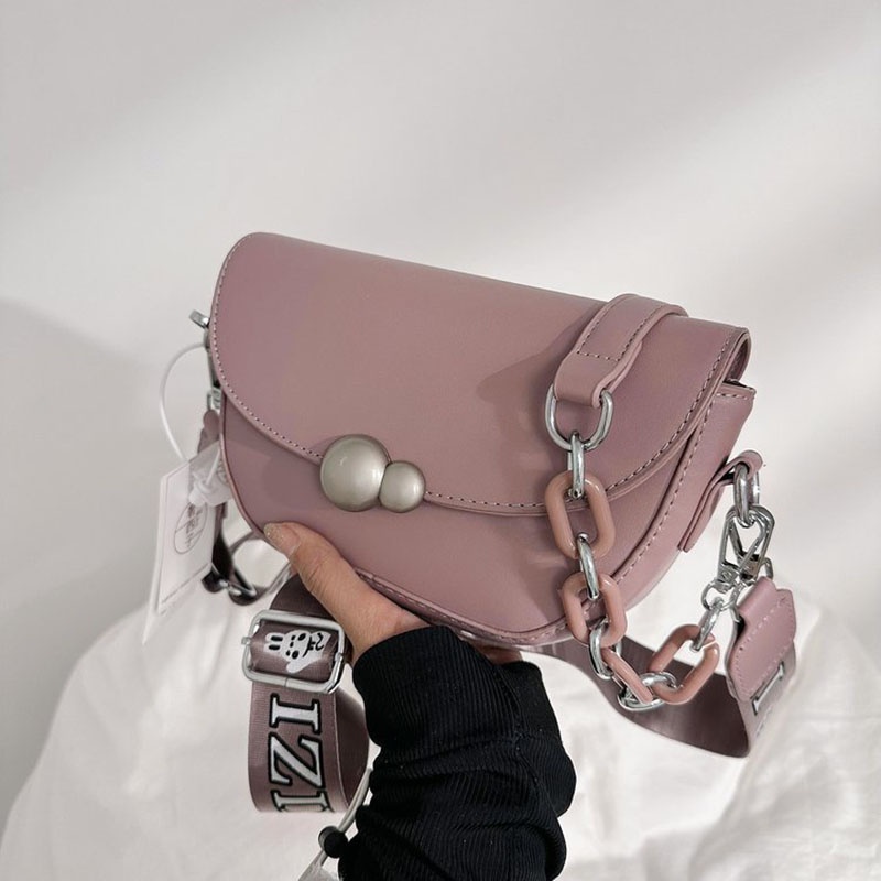 Túi Đeo Vai Hình Vuông Cỡ Nhỏ Phối Dây Đeo Sợi Xích Phong Cách Hàn Quốc Thời Trang Cho Nữ