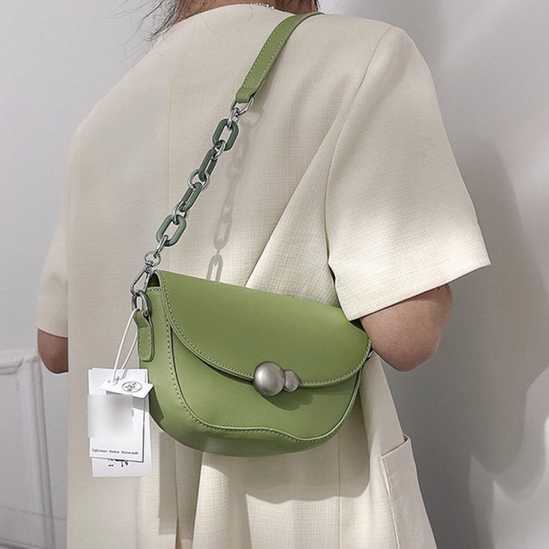 Túi Đeo Vai Hình Vuông Cỡ Nhỏ Phối Dây Đeo Sợi Xích Phong Cách Hàn Quốc Thời Trang Cho Nữ