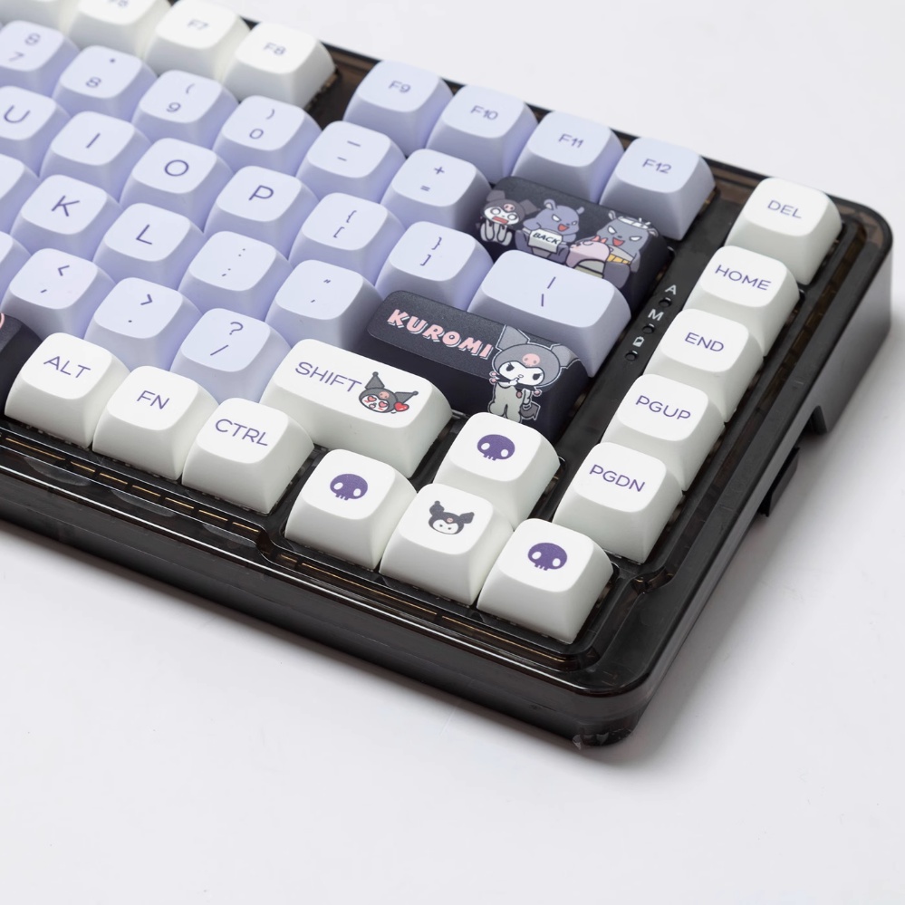 146 Phím Kuromi Keycaps XDA Profile Anime Dễ Thương PBT Dye Sub Bàn Phím Cơ Keycap