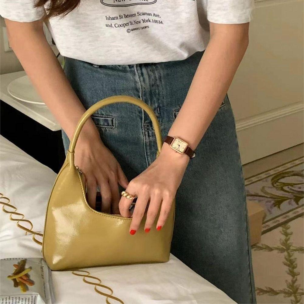 Túi Xách Thời Trang Nữ Kiểu Dáng Đơn Giản Xinh Xắn|Túi Xách Đeo Vai Hình Trăng Lưỡi Liềm Phong Cách Thời Trang