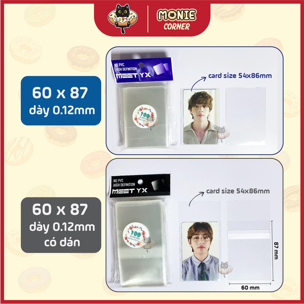 [Hỏa tốc] Sleeve MeeT/ Meet YX chính hãng bọc đựng bảo vệ card/ thẻ Bài/ ảnh