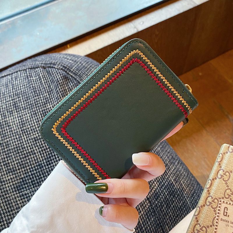 Ví Đựng Thẻ Chống Trộm Có Khóa Kéo Họa Tiết Con Ong Xinh Xắn Dành Cho Nữ