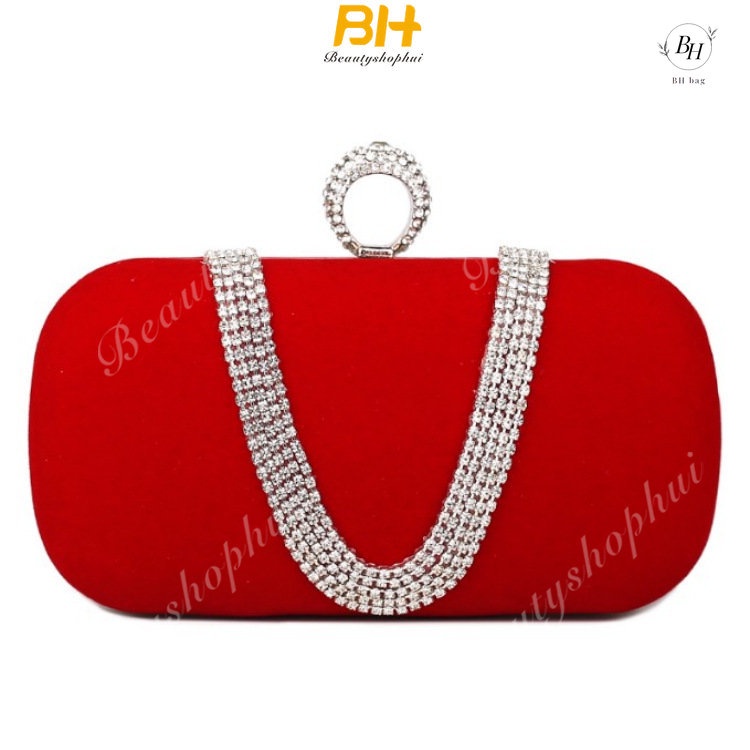 Túi Xách Vải Nhung Dự Tiệc Thiết Kế Mới Cao Cấp Thời Trang