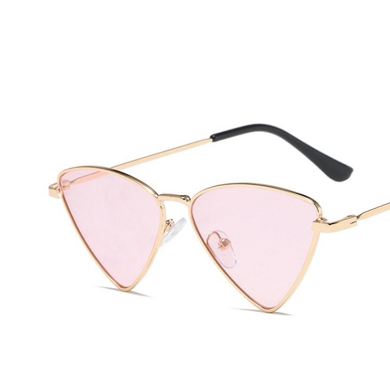 (AIMURUSI) COD Kính Mát Gọng Kim Loại Hình Tam Giác Thời Trang Đường Phố Cá Tính Cho Bé Trai Và Bé Gái Boom