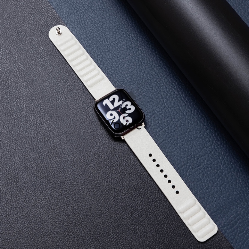 Dây Đeo Bằng Da Có Khóa Nam Châm 49mm 45mm 44mm 40mm 41mm 42mm 38mm Cho iWatch Series 8 Ultra 7 6 5 SE 4 3 2 1
