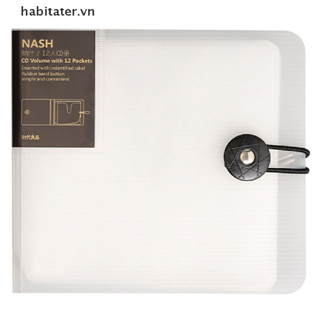 Set 12 Túi Nhựa Đựng Đĩa DVD CD / DVD Có Khóa Cài Tiện Dụng