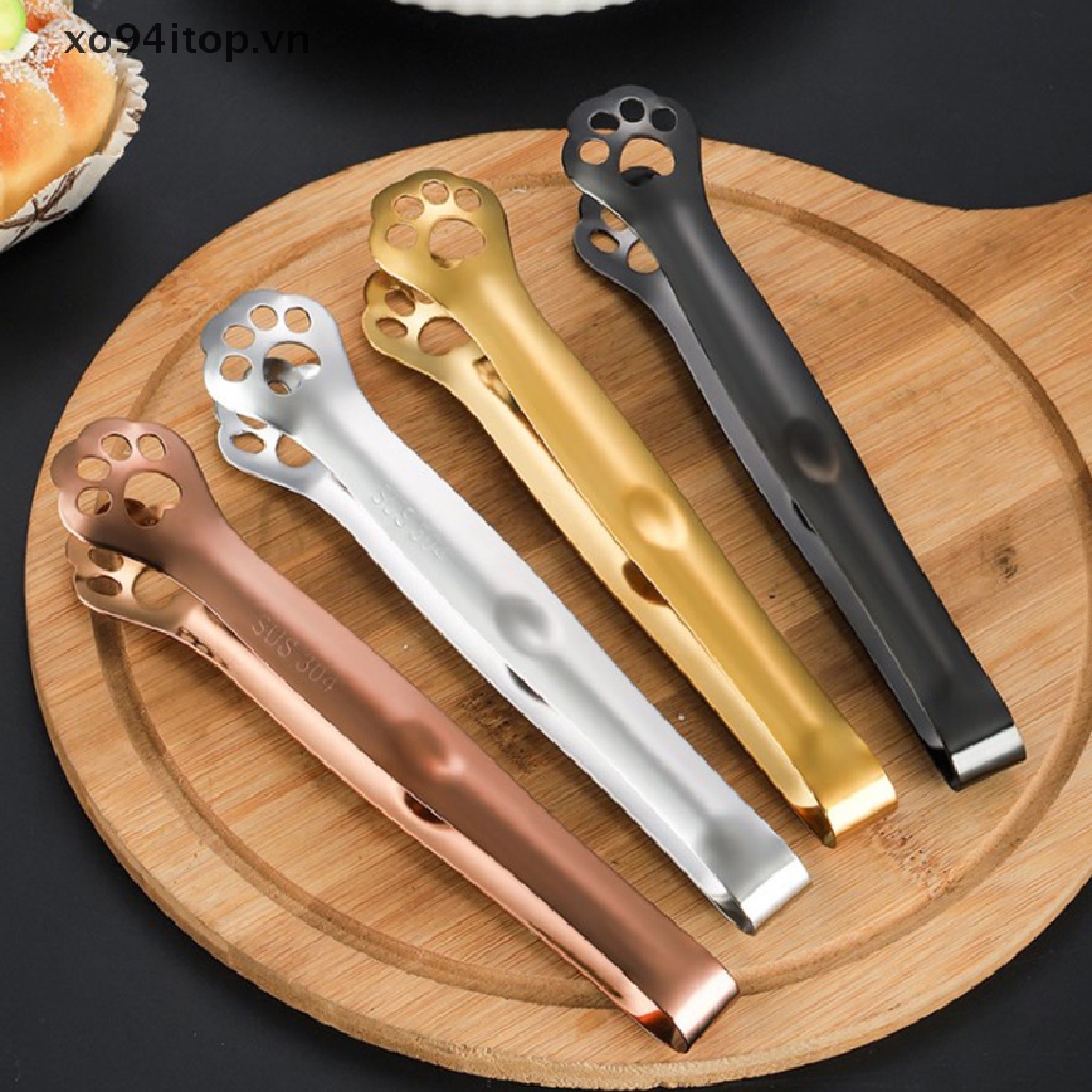 1 Kẹp Gắp Đá / Thức Ăn Bằng Thép Không Gỉ Tiện Dụng Cho Nhà Bếp