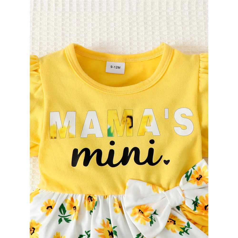 Đầm chữ A MIKRDOO họa tiết hoa và băng đô xinh xắn thời trang mùa hè cho bé gái 0-3 tuổi