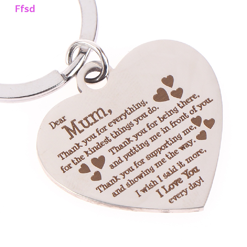 1 Móc Khóa Hình Trái Tim Bằng Thép Không Gỉ