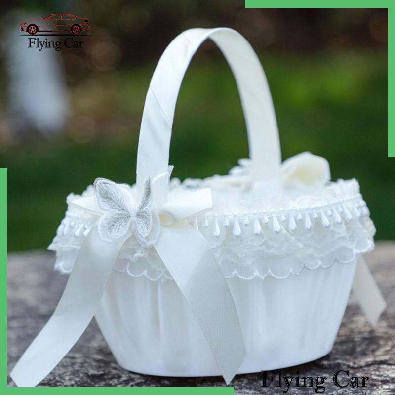 Giỏ Hoa Cưới Màu Trắng Trang Nhã Lzdjfmy2