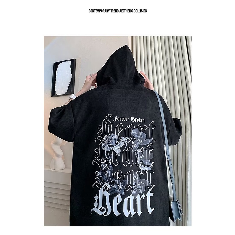 Áo Hoodie Da Lộn Ngắn Tay Thời Trang Trẻ Trung Cho Nam