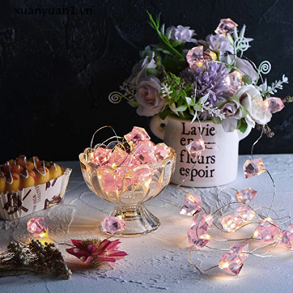 Dây Đèn Pha Lê Tự Nhiên Dùng Trang Trí Tiệc Cưới