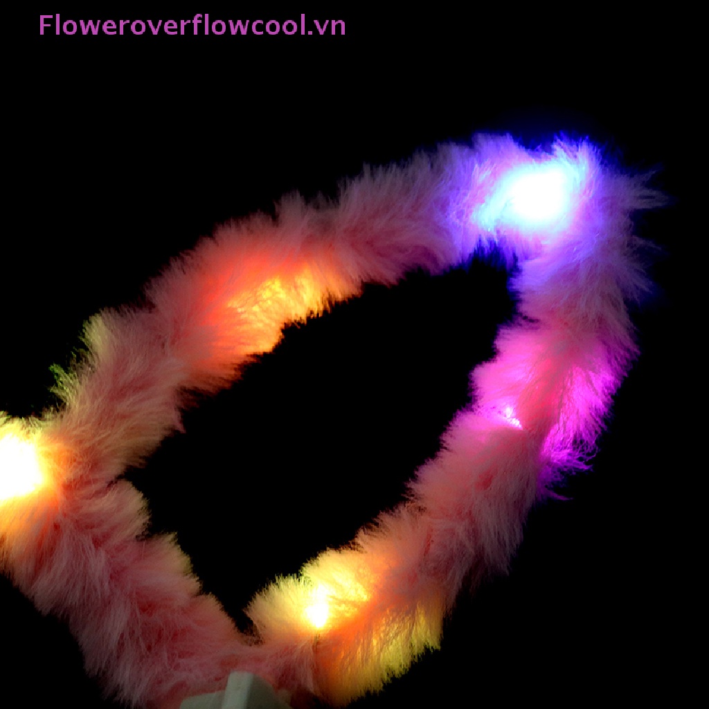 Băng Đô Tai Thỏ 10 Đèn LED Phát Sáng