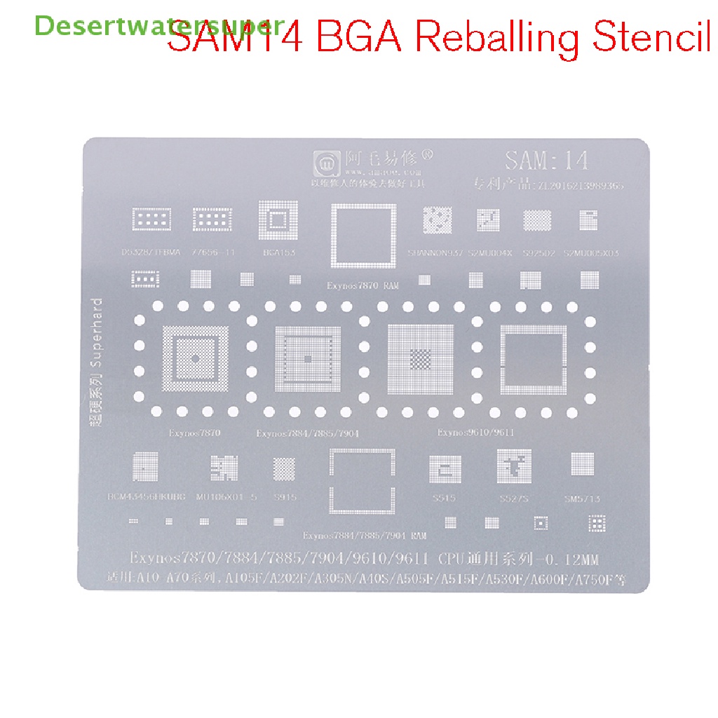 1 Khuôn Làm Bánh SAM14 BGA Cho Exynos 7870 7884 7885 7904 9610 9611 CPU A10